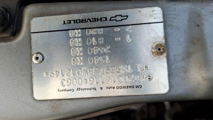 Chevrolet Aveo 1.4 16V Skrotfordon (2008, GRIJS)