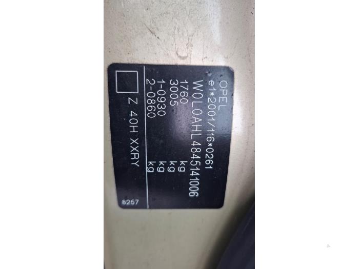 Opel Astra H 1.6 16V Twinport Sloopvoertuig (2004, Geel)