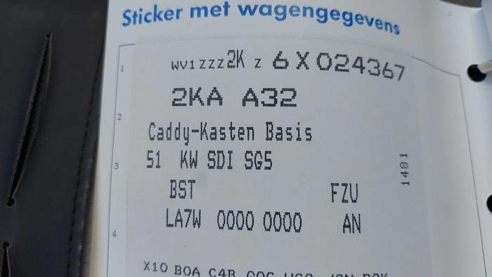 Volkswagen Caddy III 2.0 SDI Sloopvoertuig (2006, Geel)