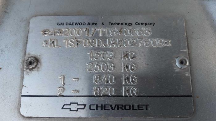 Chevrolet Aveo 1.2 16V Skrotfordon (2011, GRIJS)