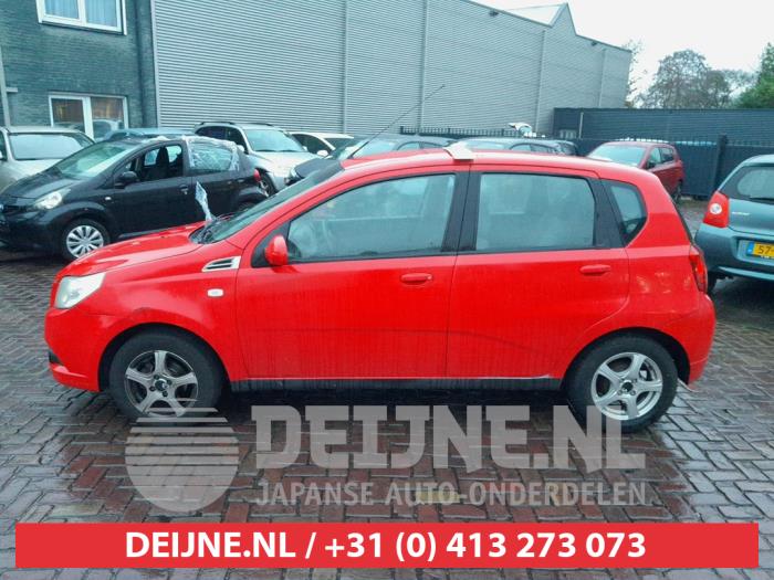Chevrolet Aveo 1.4 16V LS Samochód złomowany (2009, Czerwony)