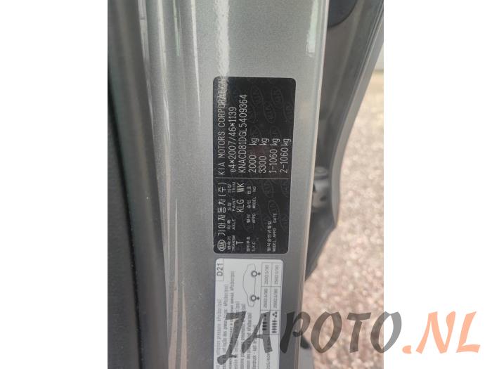 Kia Niro I 1.6 GDI PHEV Skrotfordon (2020, GRIJS)