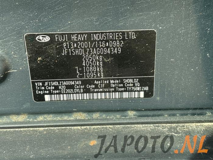 Subaru Forester 2.0D Samochód złomowany (2009)