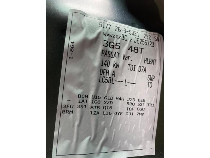 Volkswagen Passat Variant 2.0 TDI 16V 190 4Motion Sloopvoertuig (2018, Blauw)