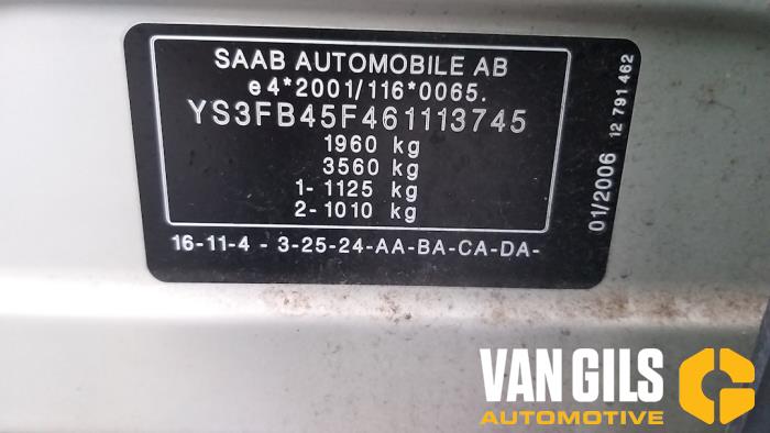 Saab 9-3 II Sport Sedan 1.8t 16V Samochód złomowany (2006, Metalik, Srebrnoszary)