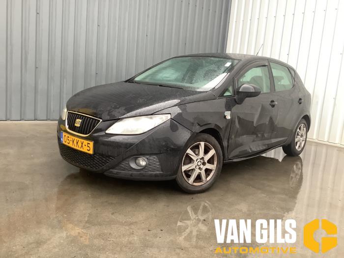 Seat Ibiza IV 1.2 12V Schadevoertuig (2010, Zwart)