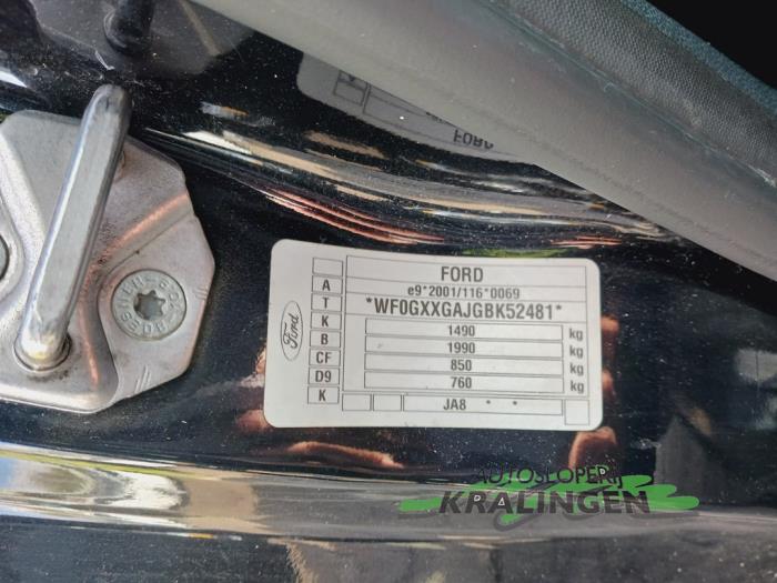 Ford Fiesta 6 1.25 16V Sloopvoertuig (2011, Zwart)