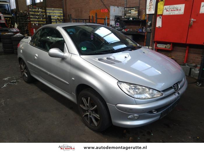 Peugeot 206 CC 1.6 16V Skrotfordon (2002, GRIJS)