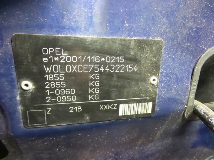 Opel Meriva 1.6 16V Sloopvoertuig (2004, Blauw)