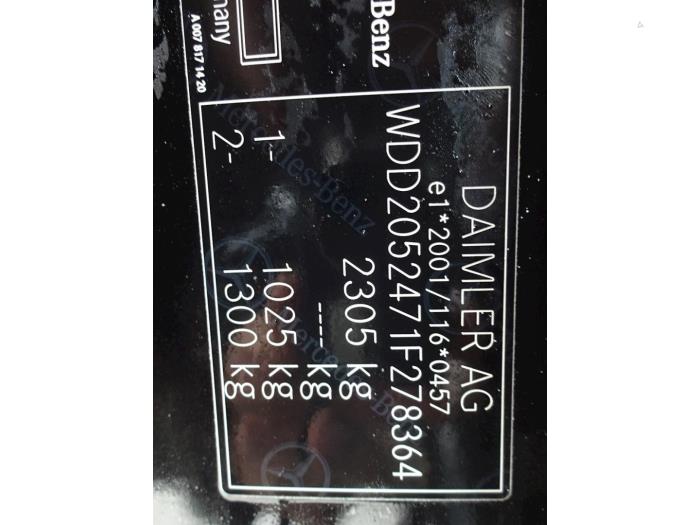 Mercedes C Estate C-350 e 2.0 16V Sloopvoertuig (2015, Zwart)