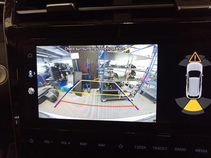 Hyundai Tucson 1.6 T-GDI Hybrid 48V Sloopvoertuig (2022, Wit)