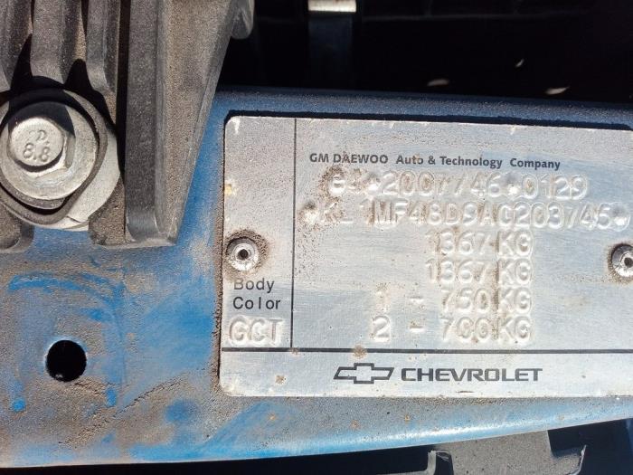 Chevrolet Spark 1.2 16V Samochód złomowany (2010, Niebieski)