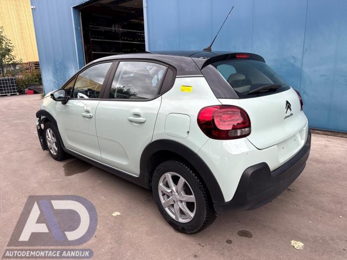 Citroen C3 1.2 Vti 12V PureTech Épave (2017, Léger, Vert, Menthe)