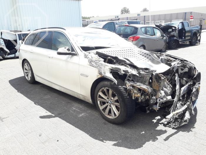 BMW 5 serie Touring 520d xDrive 16V Sloopvoertuig (2014, Metallic, Wit)