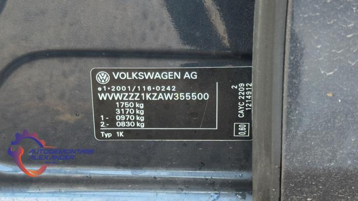 Volkswagen Golf VI 1.6 TDI 16V Sloopvoertuig (2010, Blauw)