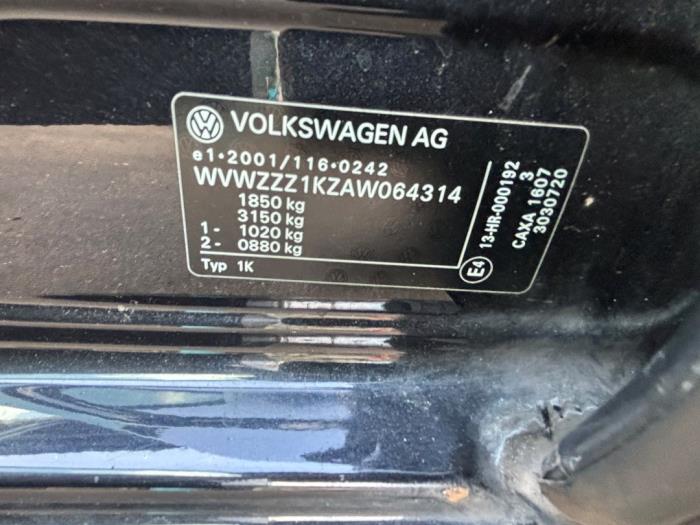 Volkswagen Golf VI 1.4 TSI 122 16V Épave (2009, Noir)