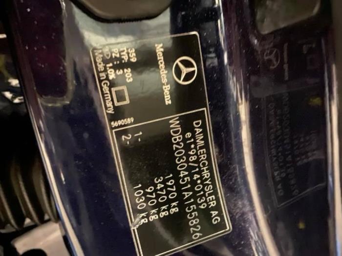 Mercedes C 2.0 C-200K 16V Sloopvoertuig (2002, Blauw)