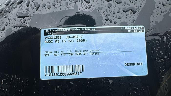 Audi A3 Sportback 1.8 TFSI 16V Samochód złomowany (2009)
