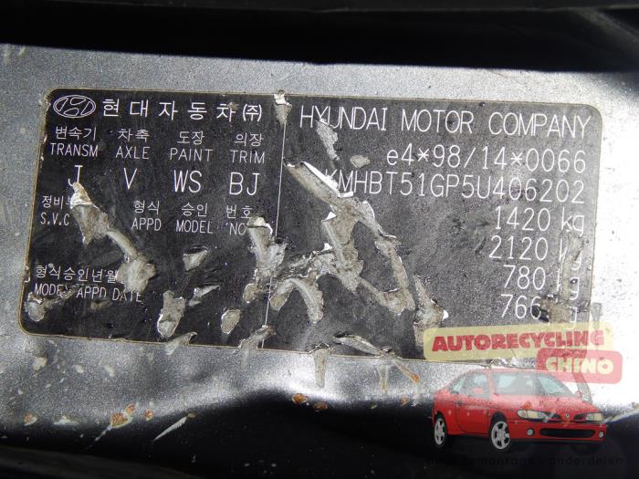 Hyundai Getz 1.1i 12V Sloopvoertuig (2005, Grijs)